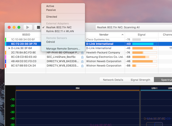 WiFi Explorer Using External Adapter